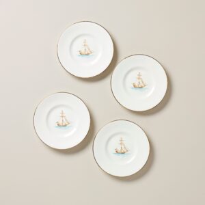 Carved Beaded Dessert Decorative Plates,Set of 4