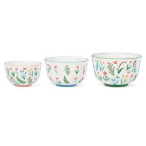 Spring Floral Nesting Bowl Set,3-Piece
